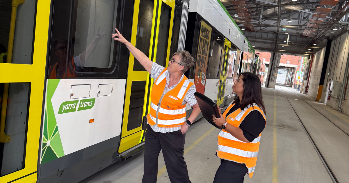 A photo of Reina at work