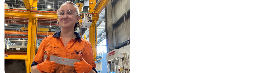A photo of Isabelle on site
