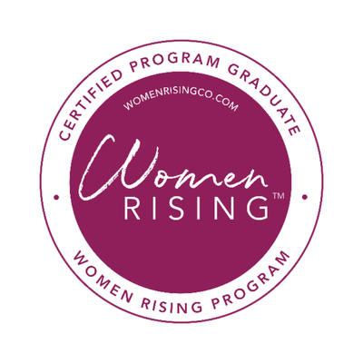 women rising badge