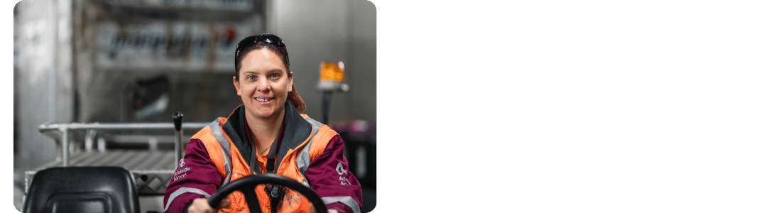 A photo of Chelsea driving the buggy